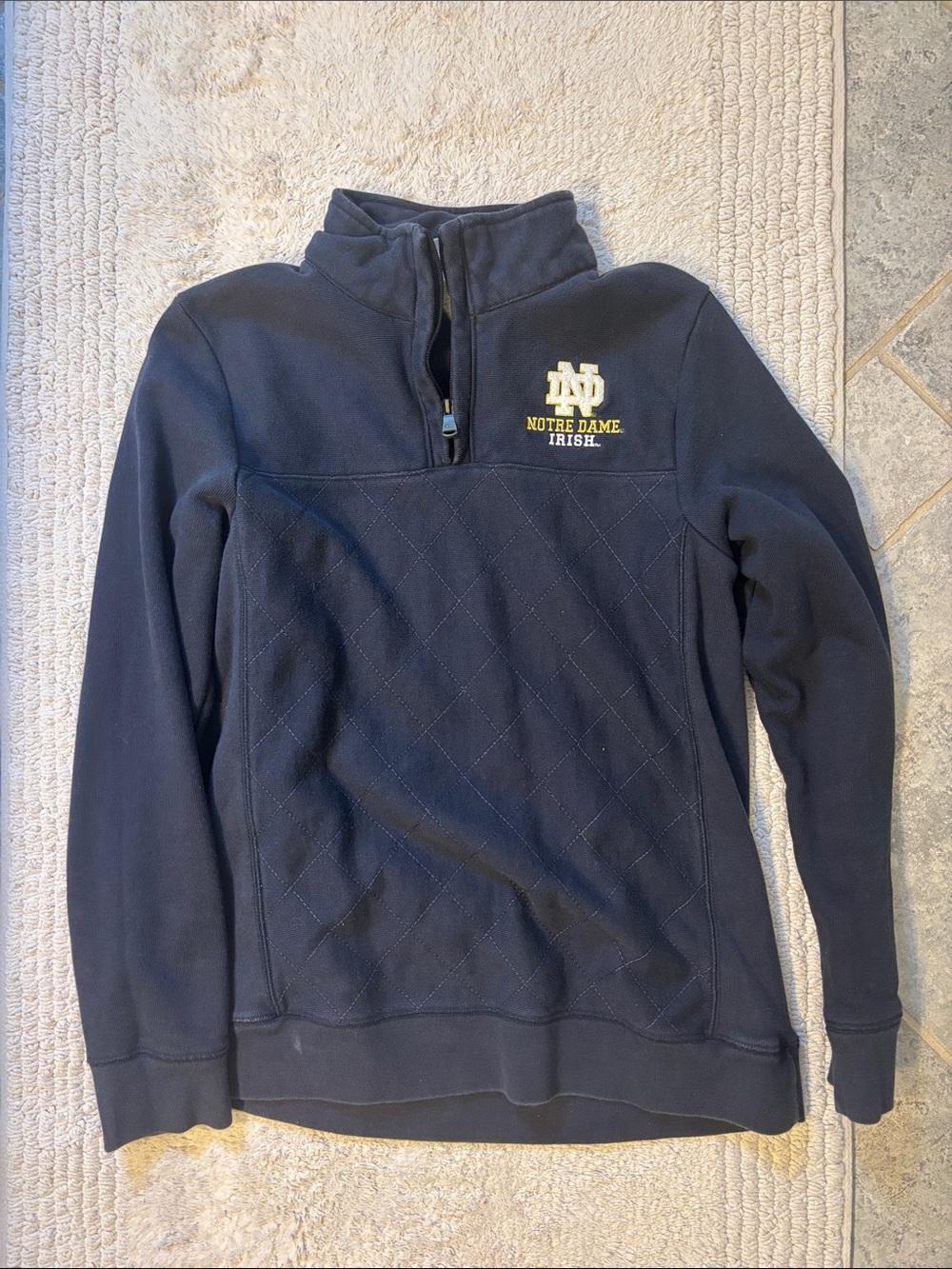Champion Reverse Weave Medium Navy Pullover with Yellow Tag